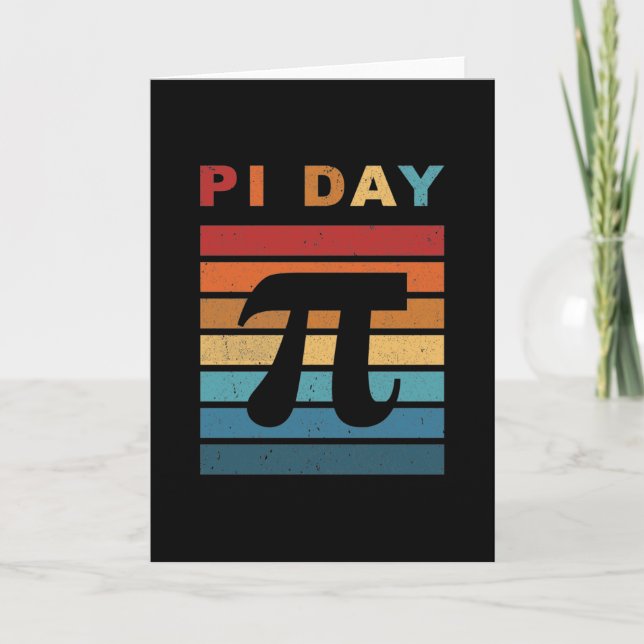 3.14 Vintage Distressed Pi Day Card (Front)
