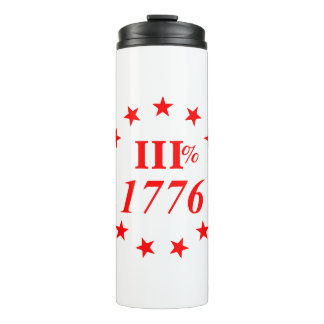 3% 1776 Stars #USAPatriotGraphics ©WhiteTigerLLC Thermal Tumbler