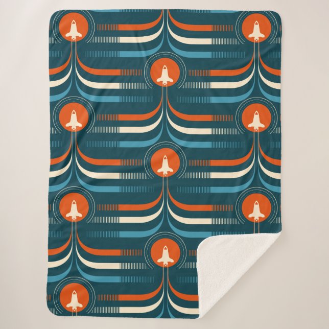 3...2...1... Liftoff!!  Sherpa Blanket (Front)