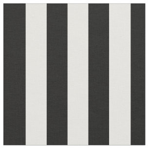 3/4" Black White Stripe Fabric