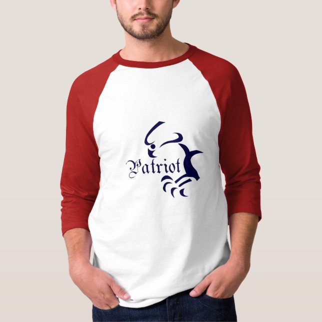 3/4 Raglan Sleeve Patriot T-shirt (Front)