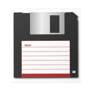 3.5 inch Floppy Diskette old vintage computer disc Notepad