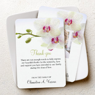 3.5"x5" Sympathy White Orchids Photo