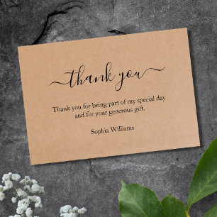 3.5"x5" Thank You Birthday Thank You Note Card