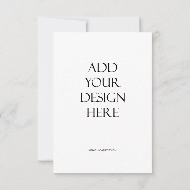 3.5"x5" Vertical Card without Back Design Printing (Front)