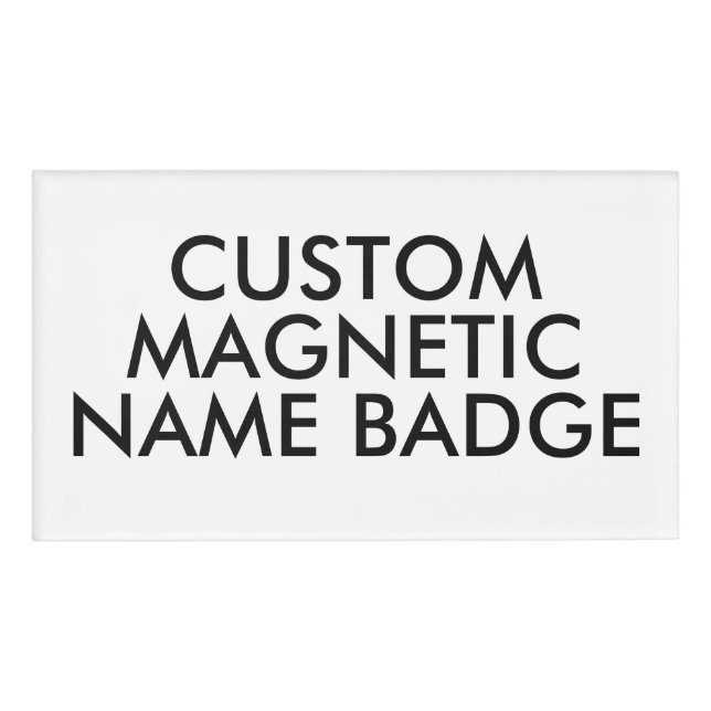 3.5" x 2" Personalised Magnetic Name Badge Blank (Front)