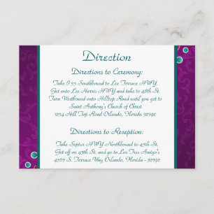 3.5 x 5 Direction Card Arabian Purple India