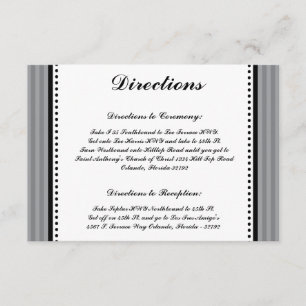3.5 x 5 Direction Card Black Olive Grey Stripes