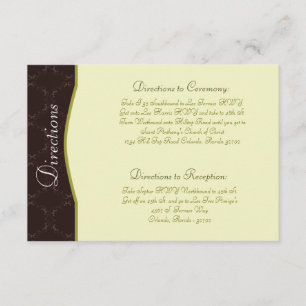3.5 x 5 Direction Card Light/Olive Green Chandelie