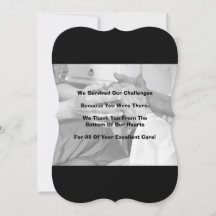 3.5" x 5" Flat Thank You Card to