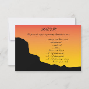 3.5 x 5 R.S.V.P Reply Card Desert Mountain Sunset
