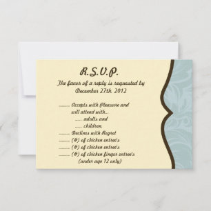 3.5 x 5 R.S.V.P Reply Card I Moustache You a Quest