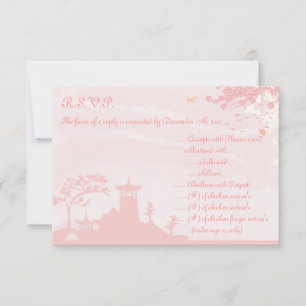 3.5 x 5 R.S.V.P Reply Card Oriental Garden