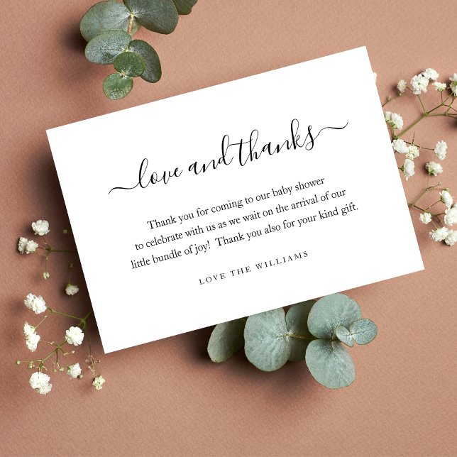 3.5" x 5" Thank You Baby Shower Gift Personalised (Creator Uploaded)