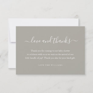 3.5" x 5" Thank You Baby Shower Gift Personalised Card