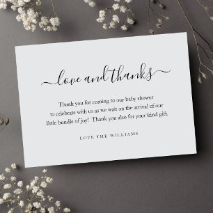 3.5" x 5" Thank You Baby Shower Gift Personalised Card