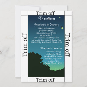 3.5 x 7 Directions Fireflies and Mason Invitation