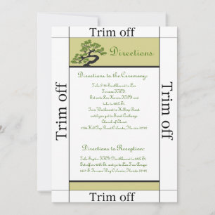 3.5 x 7 Directions Japanese Green Bons Invitation
