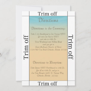 3.5 x 7 Directions Ocean Beach Shore S Invitation