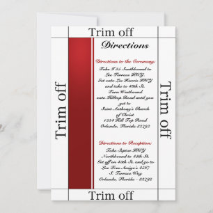 3.5 x 7 Directions White Tree Red Blac Invitation