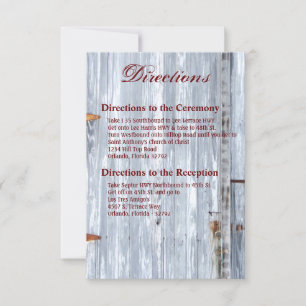 3.5x5 Directions Card White Wash Wood Barn Door Co
