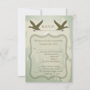 3.5x5 R.S.V.P. Card Country Duck Hunting Rustic