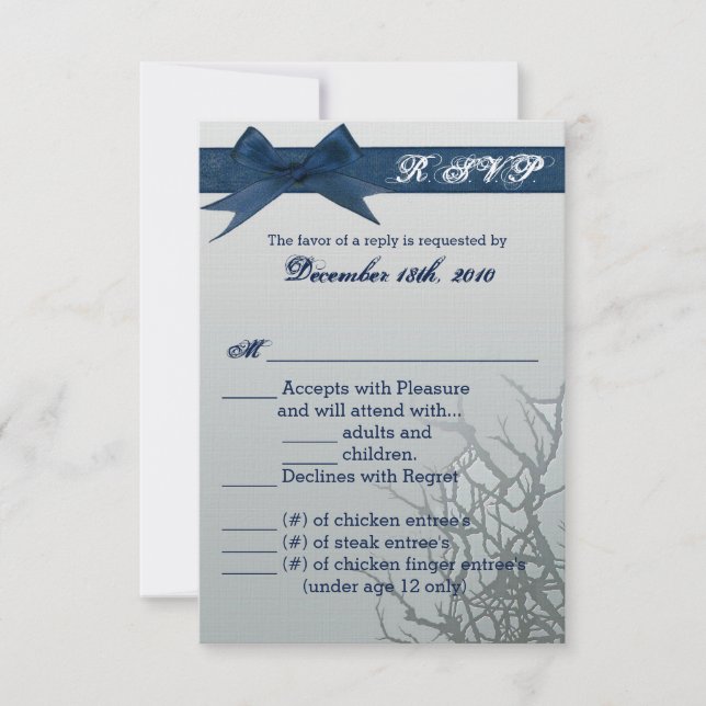 3.5x5 R.S.V.P. Card Frosted Glass Cracked Mirror (Front)