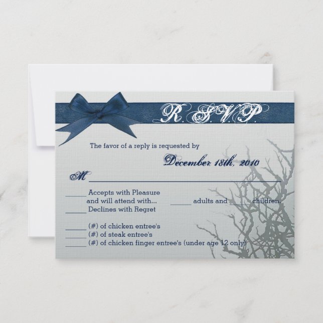 3.5x5 R.S.V.P. Card Frosted Glass Cracked Mirror (Front)