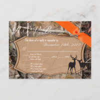 3.5x5 R.S.V.P. Card Hunters Camo Camoflauge Deer
