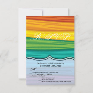 3.5x5 R.S.V.P. Card lgbtq rainbow flag gay lesbian