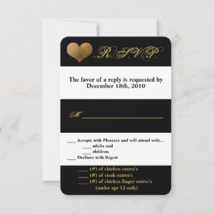 3.5x5 R.S.V.P. Card Modern Stripe Black White Cont