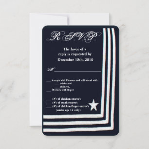 3.5x5 R.S.V.P. Card Navy Summer Dress Blues Unifo