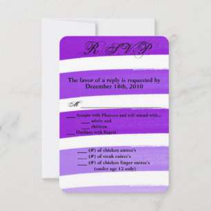3.5x5 R.S.V.P. Card Ombre Stripe Purple Line
