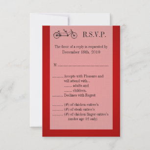 3.5x5 R.S.V.P. Card Red Double Bike