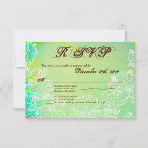 3.5x5 R.S.V.P. Card Spring Hibiscus Flower Hawaiia