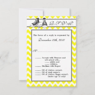 3.5x5 R.S.V.P. Card Teenage Sneakers Chevron Strip