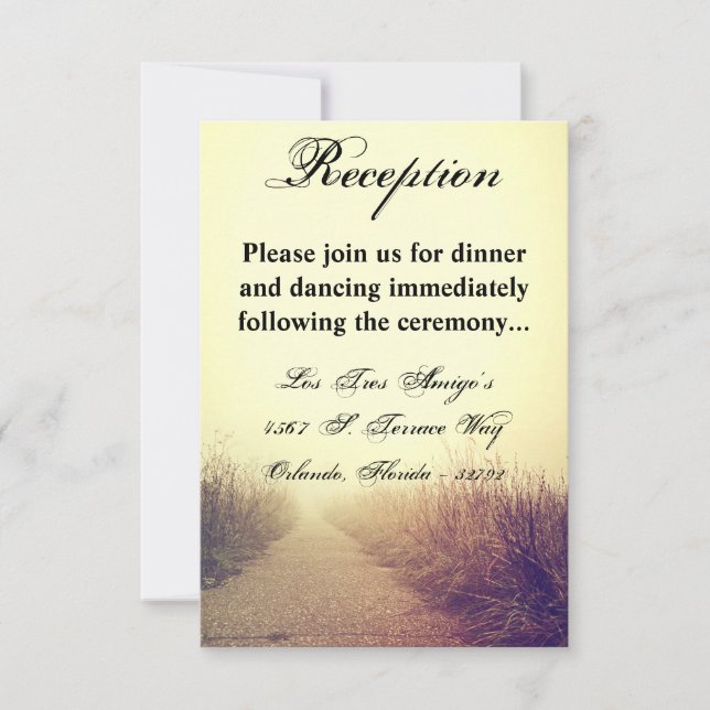 3.5x5 Reception Card Sunrise Pathway Walkway Path (Front)