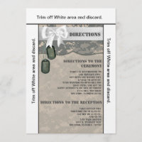 3.5x6 Directions Card ARMY ACU Uniform Camo Camouf