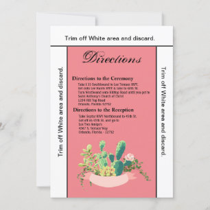 3.5x6 Directions Card Bohemian Cactus Succulents D