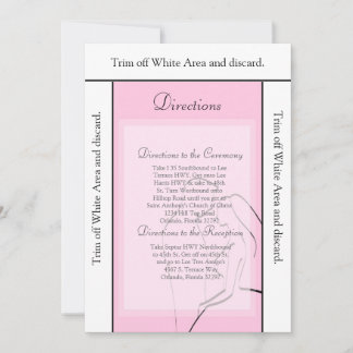 3.5x6 Directions Card Bride & Groom