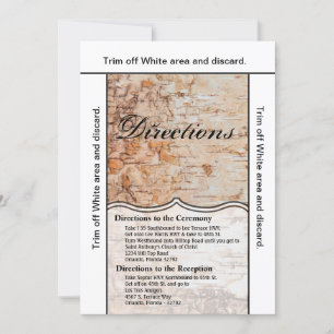 3.5x6 Directions Card country barn wood lace trim