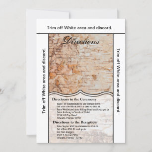 3.5x6 Directions Card country barn wood lace trim