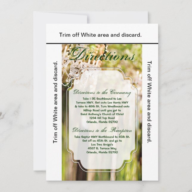 3.5x6 Directions Card Crystal Chandelier Oak Tree (Front)