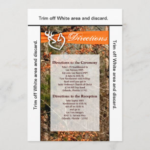 3.5x6 Directions Card Deer Couple Doe Buck Camo