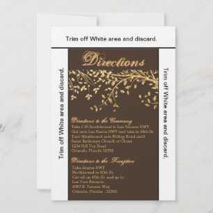 3.5x6 Directions Card Gold Foil Autumn Fall Tree