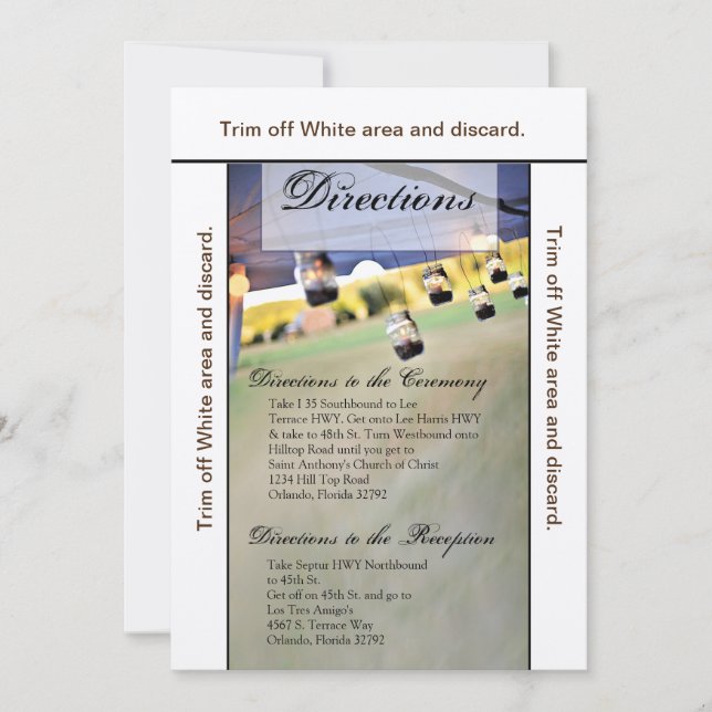 3.5x6 Directions Card Mason Jar Candle Holders Cou (Front)