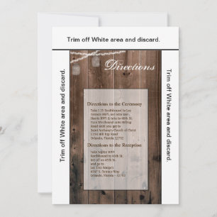 3.5x6 Directions Card Mason Jar String Lights Barn