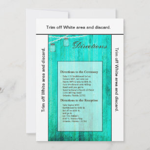 3.5x6 Directions Card Mason Jar String Lights Wood