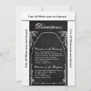 3.5x6 Directions Card Modern Chalkboard