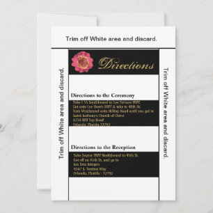 3.5x6 Directions Card Modern Stripe Black White Co